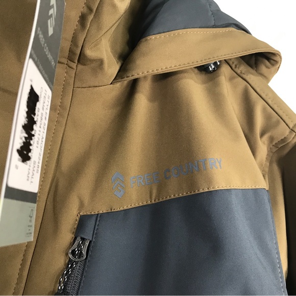 Free Country Thermo Softshell Jacket, Men's Size S - Bark Brown/Deep Charcoal - Picture 4 of 10
